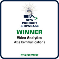 AXIS Perimeter Defender wins best new product in the Video Analytics category from the Security Industry Association Awards